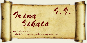 Irina Vikalo vizit kartica